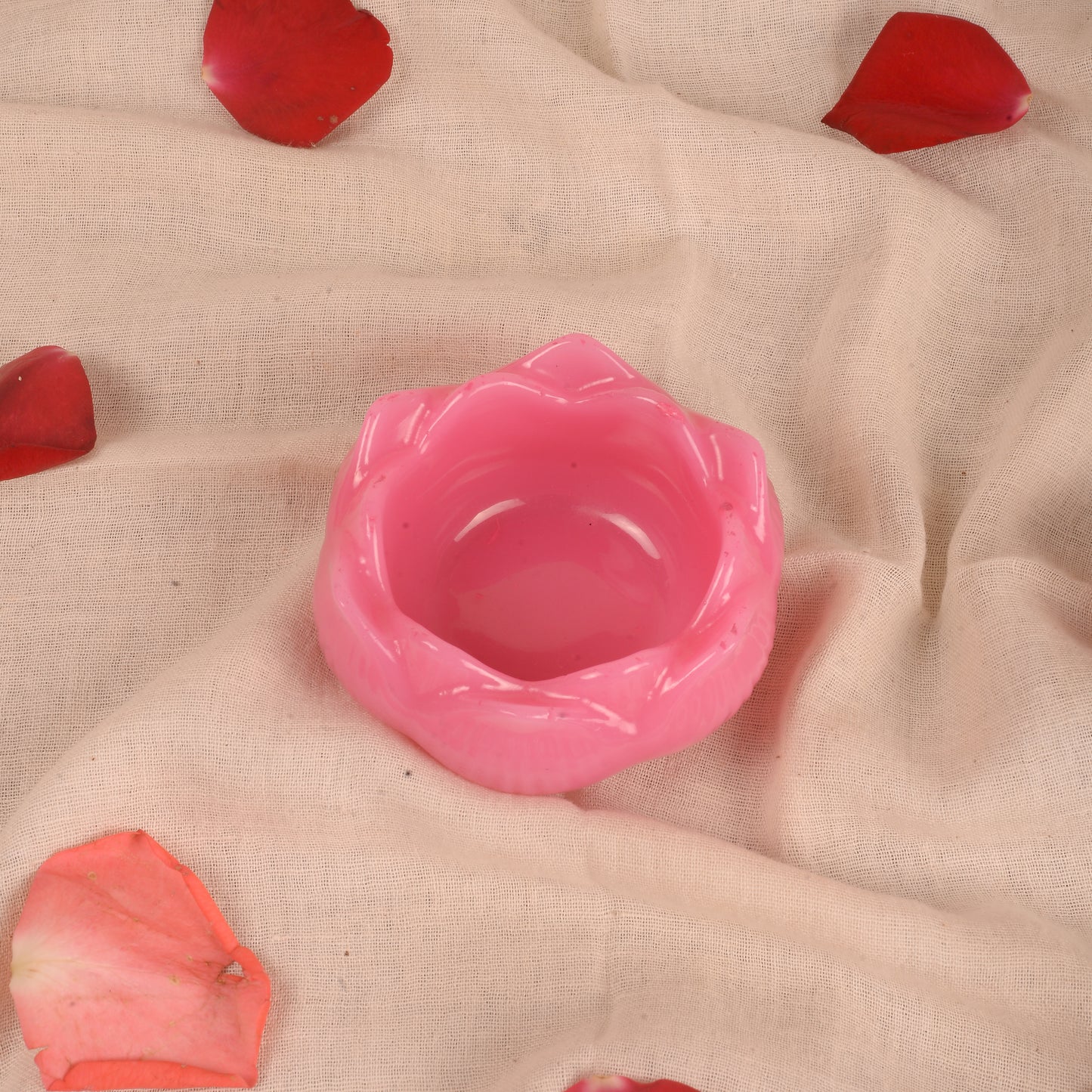 Blossom Lotus Resin Tealight Holder Set (Pack of 2)